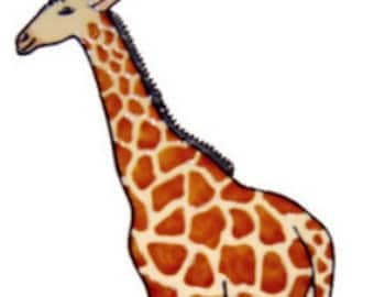 Giraffe Handpainted Window Cling - get the look of stained glass  (Ref 614) - Hand crafted by Ali's Craft Studio