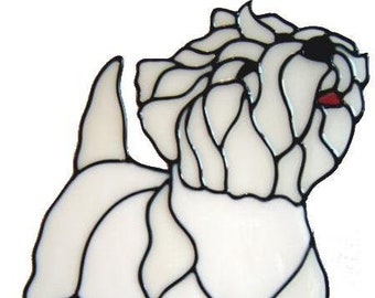 Stained Glass Dog - Etsy