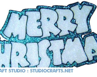 Merry Christmas Window Cling - Handpainted, get the look of stained glass  (Ref 966) - Hand crafted by Ali's Craft Studio