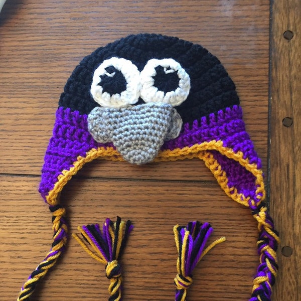 Baltimore Ravens Inspired Crochet Baby Hat