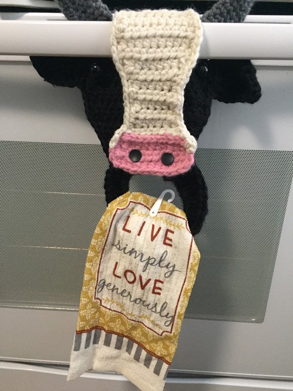 Cow Towel Holder Etsy