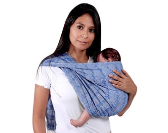 Mexican rebozo Baby Wrap, Shawl, Pashmina, 100% Cotton, , Ideal for Natural Birth,  Doulas, Midwife 98.5"/2.5 mts. Royal Blue