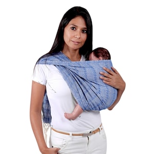Mexican rebozo Baby Wrap, Shawl, Scarf, 100% Cotton, , Ideal for Natural Birth,  Doulas, Midwife 98.5"/2.5 mts. Royal Blue