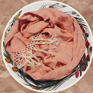 Mexican rebozo scarf for natural birth, belly binding, and babywearing, ideal for doula and midwife. 98.5", Orange