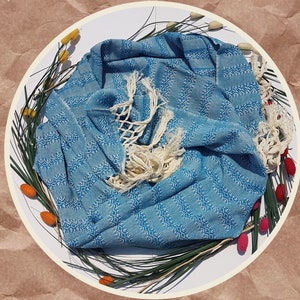 Mexican rebozo scarf for natural birth, birth cocoon, ideal for doula and midwife. 98.5&quot;, Turquoise