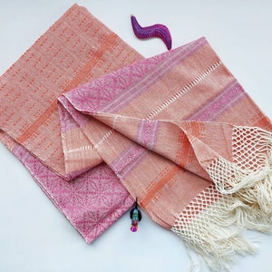 Mexican rebozo for natural birth, belly binding, babywearing, ideal for doula, midwife. 98.5", bicolor