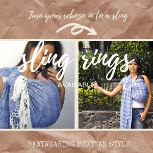 Mexican rebozo for natural birth, belly binding, and babywearing, ideal for doula and midwife. 98.5, Turquoise image 7