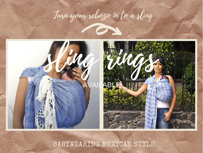 Mexican rebozo for natural birth, belly binding, and babywearing, ideal for doula and midwife. 98.5, Turquoise image 7