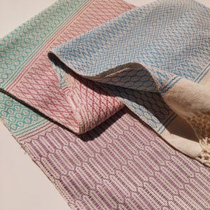 Mexican rebozo scarf for natural birth, belly binding, babywearing, ideal for doula, midwife. 98.5", Multicolor