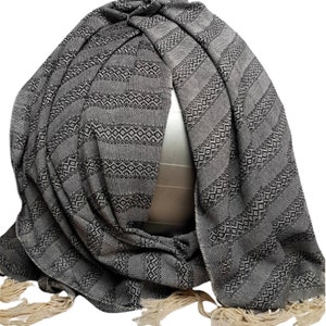 Mexican birth rebozo, bellybinding, cuddle wrap, ideal for doula, midwife. 118" / 3 mts, Black