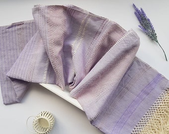 Mexican rebozo for natural birth, belly binding and babywearing, ideal for doula and midwife. 98.5", Lavender