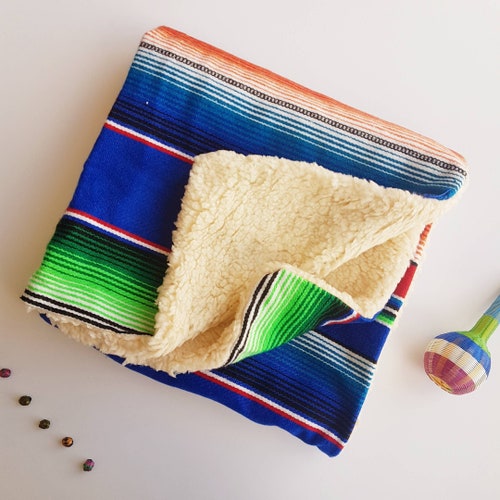 Mexican Sarape Cozy Baby Blanket 40x 27 Quilt Etsy