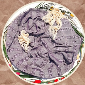Mexican rebozo for natural birth, belly binding, and babywearing, ideal for doula, and midwife. 98.5&quot;, Purple