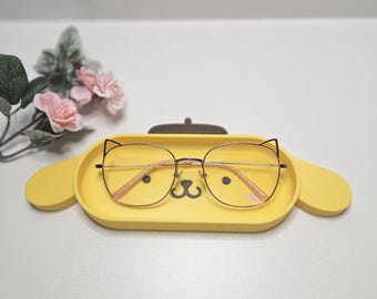 Purin Eyeglasses Holder Tray//Accessories for eyeglasses or sunglasses//3d printed desk organizer//Cute gift for her// Free gift included