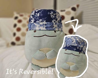 Reversible Porcelain Print Scrub Cap with Ponytail Holder // 100% Cotton