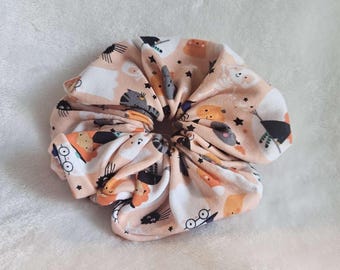 UNBREAKABLE  SCRUNCHIES Jumbo Halloween//Cute hair ties//Fluffy hair accessory for thick hair//Gift for girls and women//Spooky Ghosts