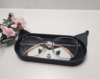 Kuri Eyeglasses Holder Tray//Accessories for eyeglasses or sunglasses//3d printed desk organizer//Cute gift for her// Free gift included