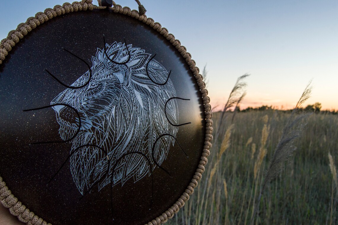 Lion head tongue drum percussion for meditation 12 Etsy