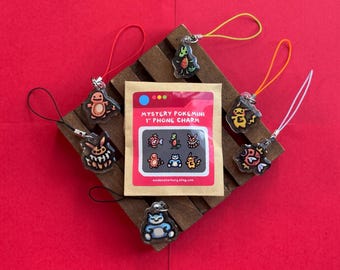 Pokemin Inspired Mystery Phone Charm | Blind Bag Mini Charm | Lucky Dip | Cute Collectible | Gaming Gift