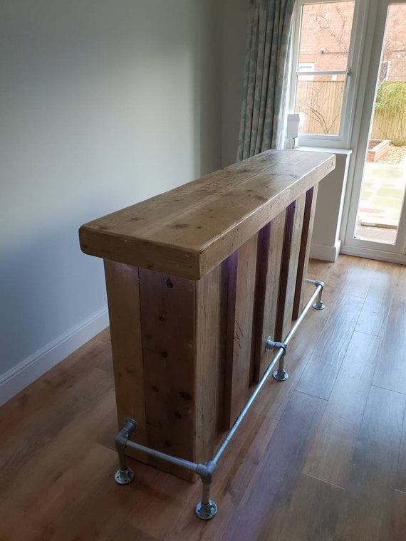 Bespoke Bar Made Out Of Reclaimed Scaffolding Boards Etsy