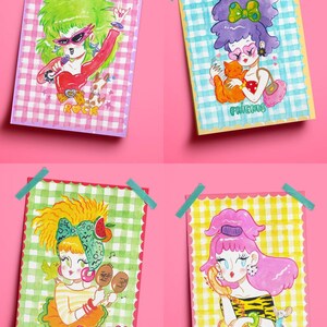 PRINT fashion LOVE print, kawaii, 80s, magical girl, retro art, collection prints