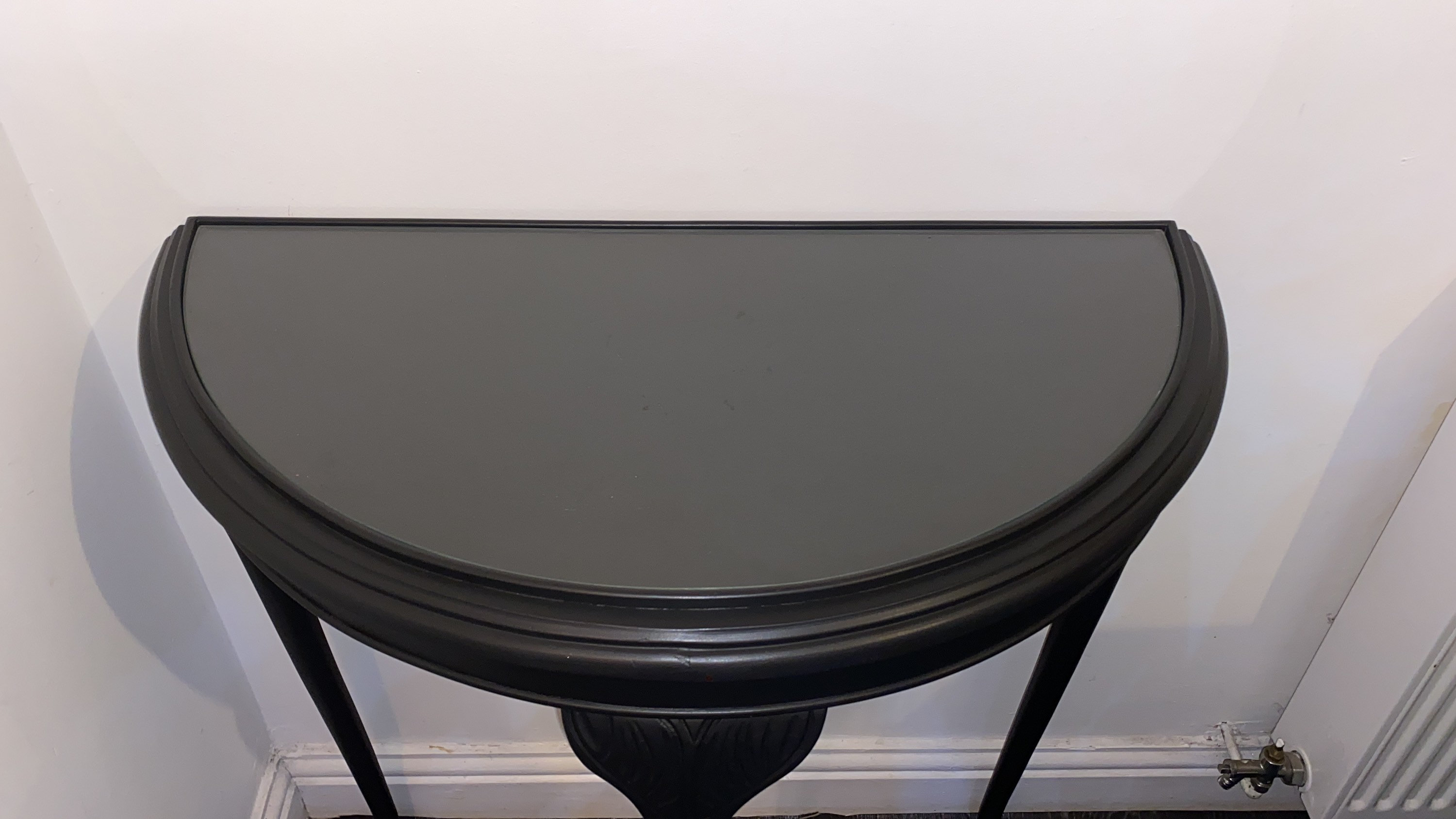 Upcycled half moon table Etsy