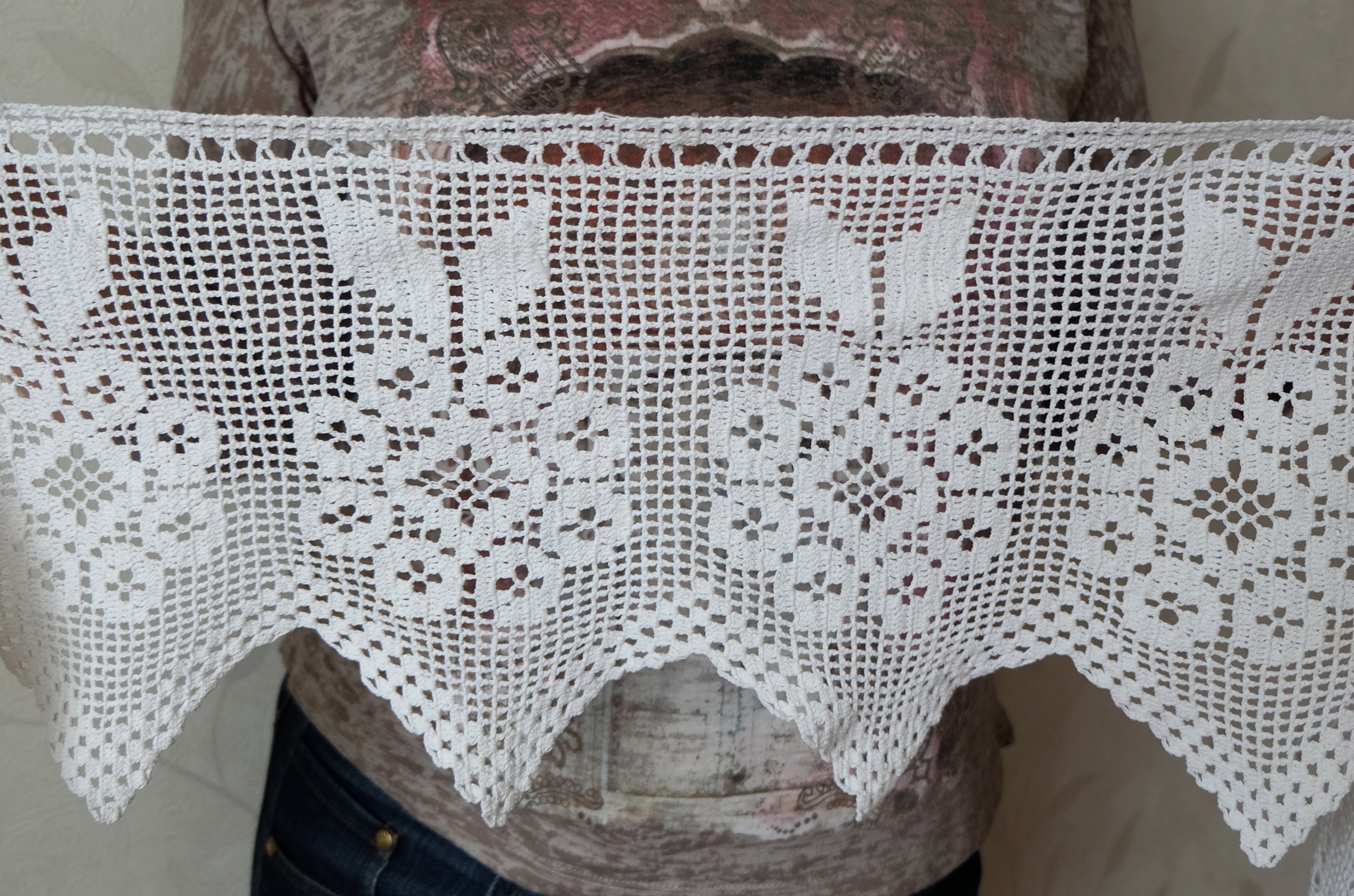 Cotton Crocheted Lace Trim antique lace edging vintage white Etsy