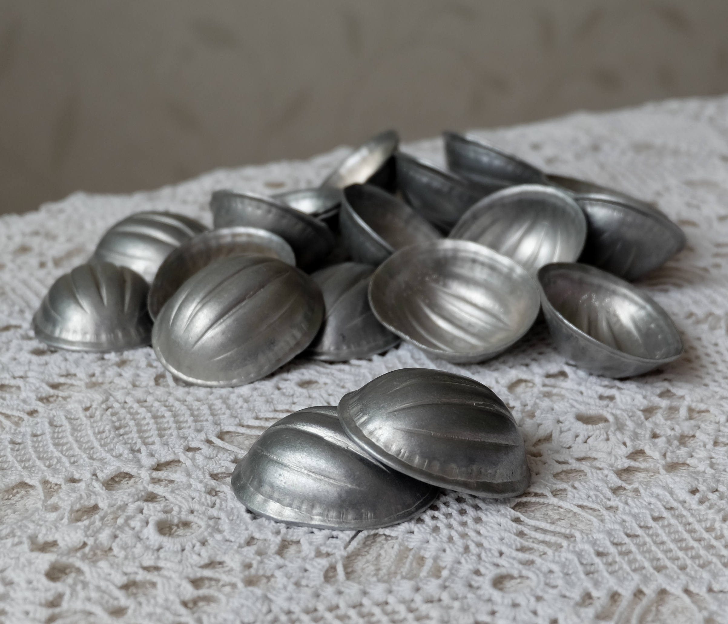 10 Nut Baking Molds set of 10 aluminum nut forms vintage Etsy