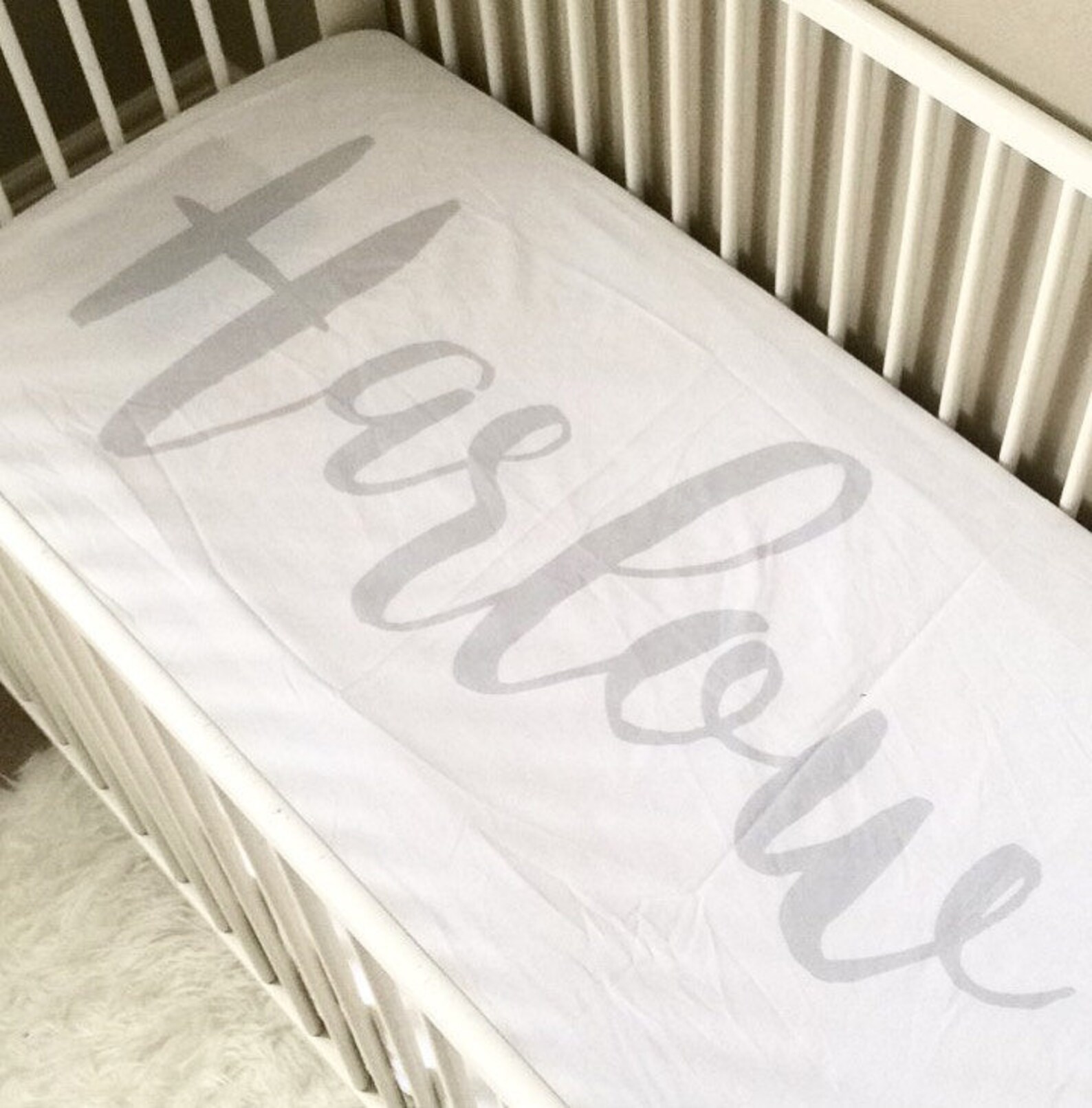 PERSONALIZED CRIB SHEET Black and White Crib Sheet Fitted Etsy Canada