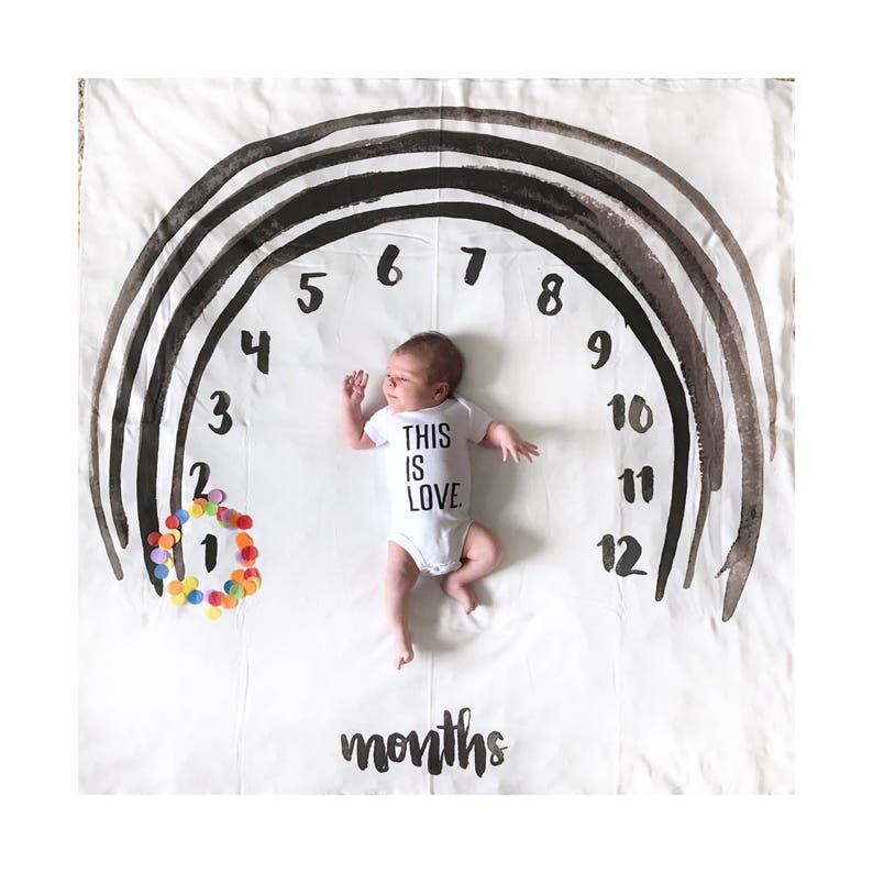 etsy baby milestone blanket