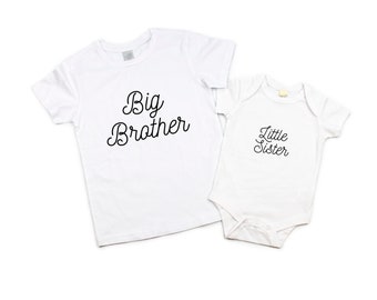 Sibling Shirts, Big Brother Shirt, Little Sister Bodysuit, Sibling Sets, Baby Announcement, Sibling Outfits, Matching Tees, Matching Shirts