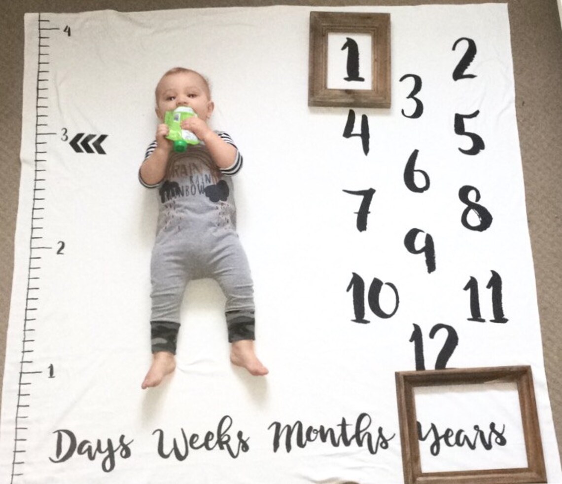 Milestone blanket monthly milestone blanket age blanket Etsy
