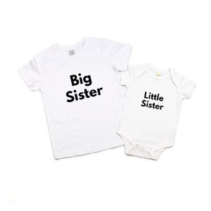 Big  Sister Shirt, Little Sister Bodysuit, Sibling Sets, Sibling Shirts, Baby Announcement, Sibling Outfits, Matching Tees, Matching Shirts