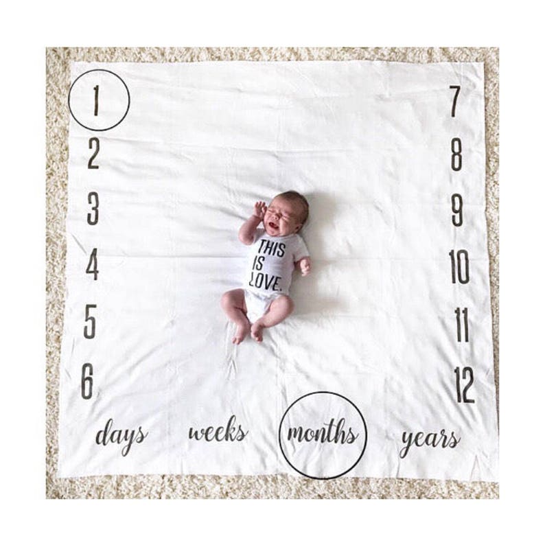 etsy baby milestone blanket