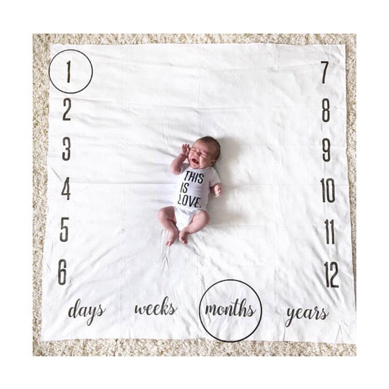 baby milestone blanket etsy