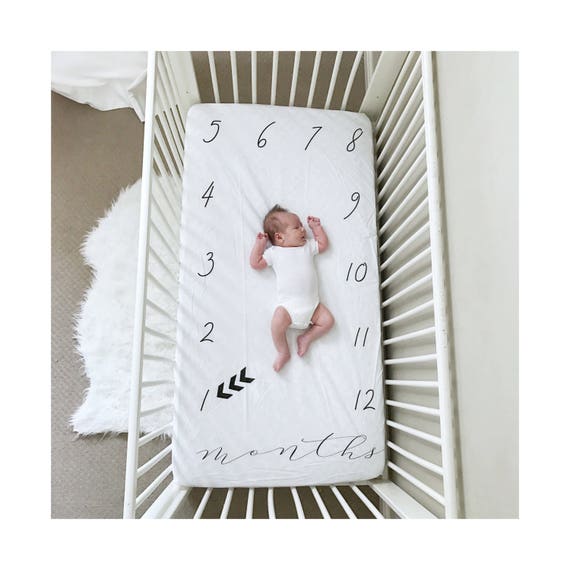 Milestone Bedding Milestone Crib Sheet Milestone Pillow milestone Bedding Baby Monthly Milestones Milestone Blanket Newborn Photo Prop Etsy