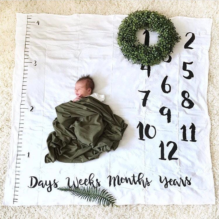 Milestone Blanket Monthly Milestone Blanket Age Blanket Etsy