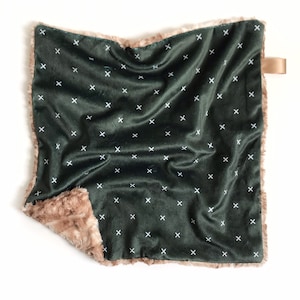 Olive X lovey blanket, lovie, baby blanket, security blanket, baby travel blanket, baby gift, minky blanket, boys blanket, car seat blanket