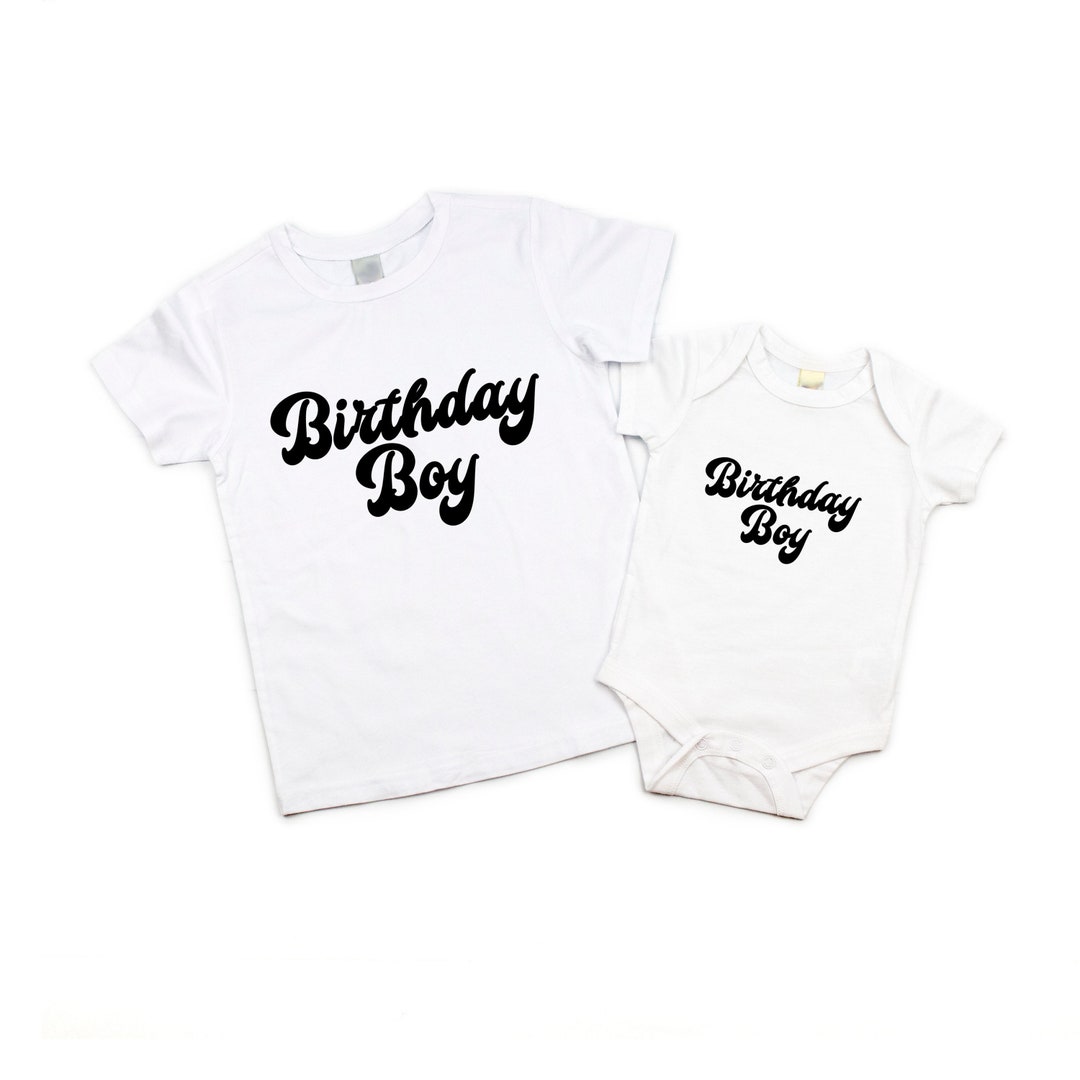 Birthday Boy Shirt Age Shirts First Birthday Bodysuit Etsy