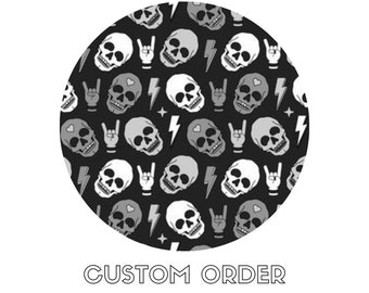 Custom Order - Black and White Skulls