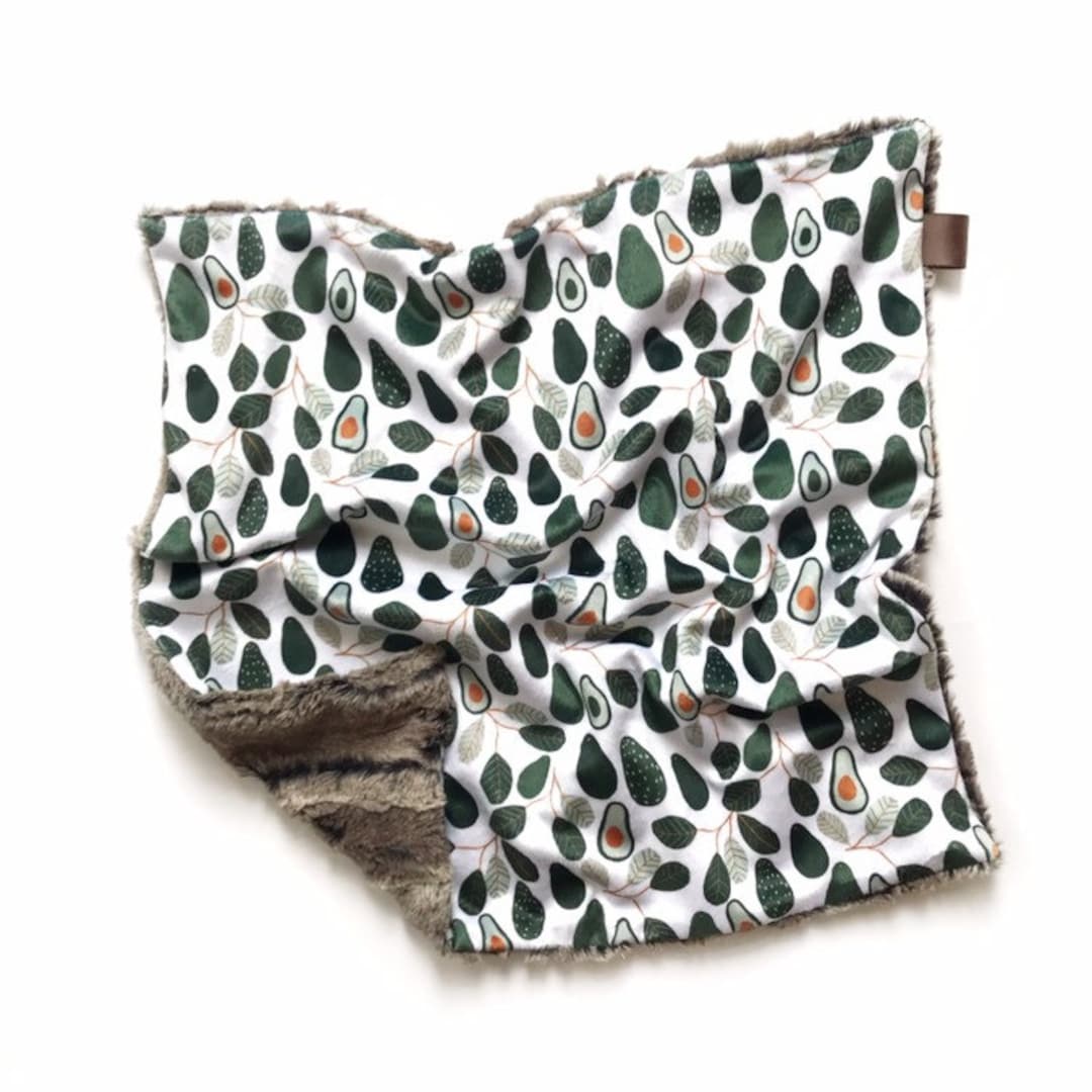 Avocados Lovey Blanket, Baby Blanket, Lovie Blanket, Avocados Decor