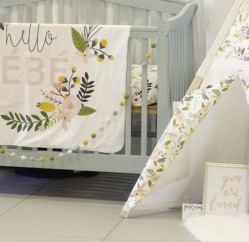 HELLO BEBE Baby Blanket Crib Bedding Crib Sheet Baby Etsy Canada