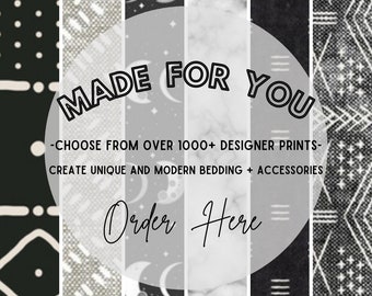 MADE FOR YOU Bedding. Custom baby bedding. Designer Prints For Nursery. Custom Baby Blankets. Custom Crib Sheets. Custom Lovey Blankets.