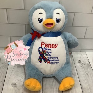 Ours en peluche personnalisé pour l’autisme, Cubbies personnalisés brodés, cadeau, Unicorn Cubby Teddy, peluche personnalisée,