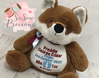 personalised fox teddy