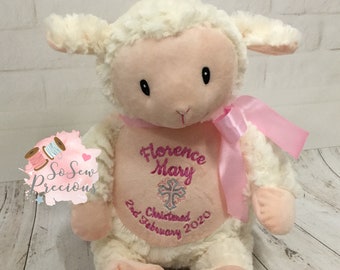 personalised sheep teddy