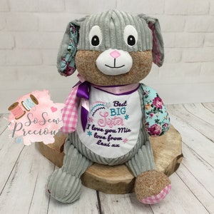 Personalizado gigante gris conejo conejo oso de peluche, conejito  preocupación, niño bebé o niña, bautizo de peluche, 1er cumpleaños, stuffie  personalizado -  México