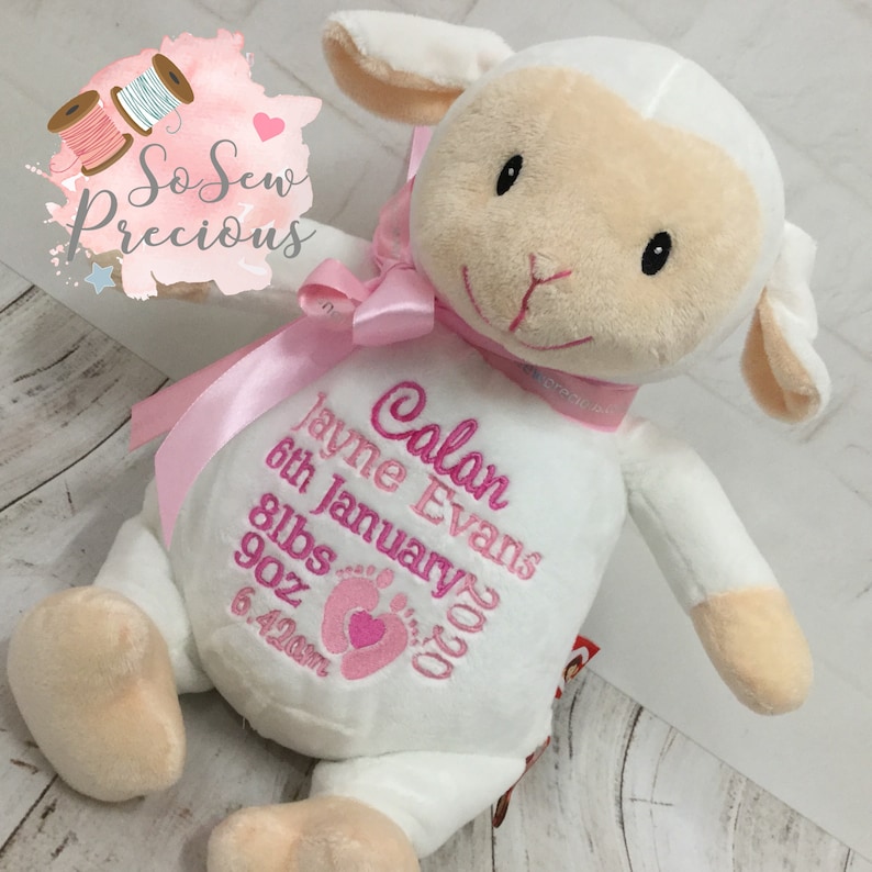 personalised sheep teddy