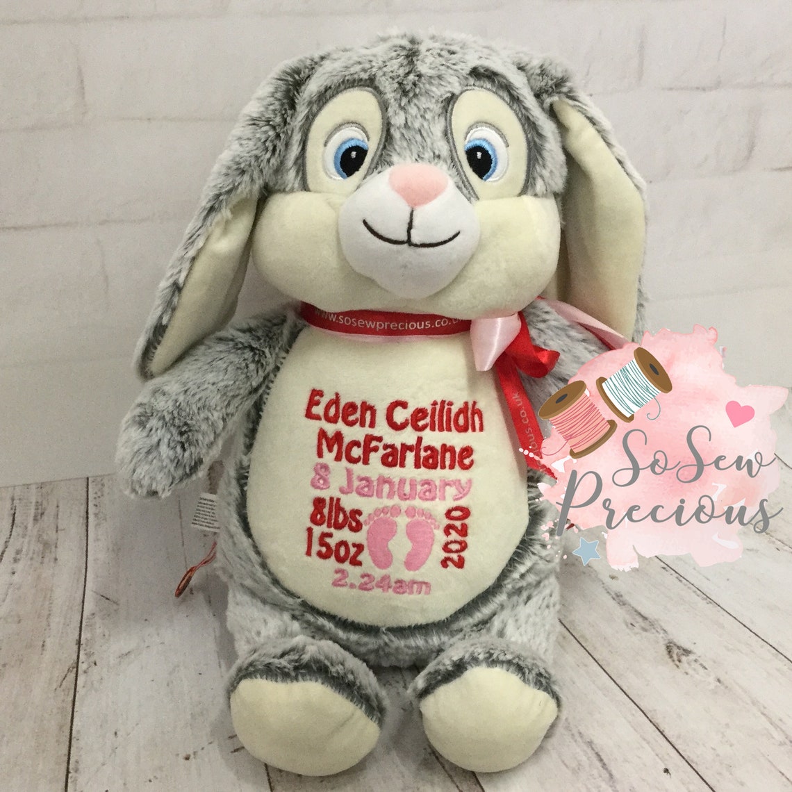 Personalised Cubbies Bunny Rabbit Embroidered Baby Gift Etsy UK