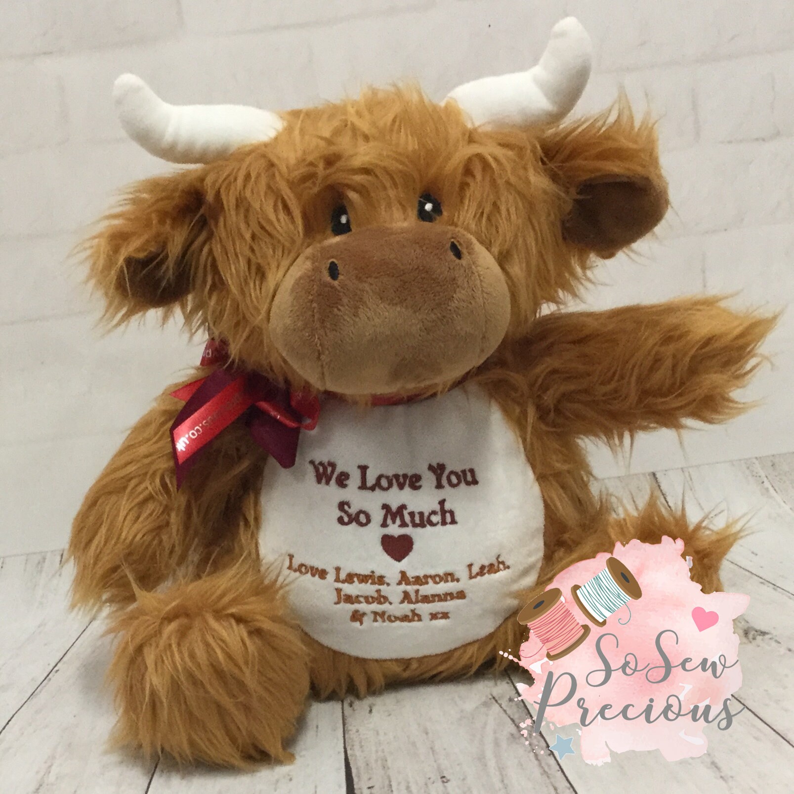 Personalised Highland Cow Teddy Bear birthday Gift Boy or Etsy